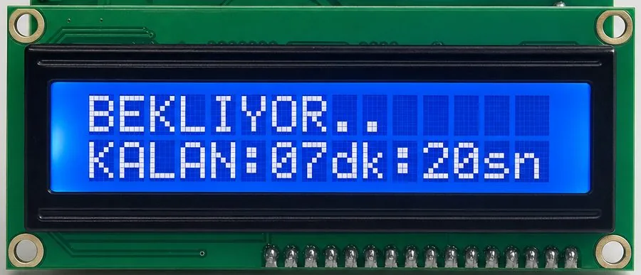 LCD: BEKLIYOR.. / KALAN:07dk:20sn